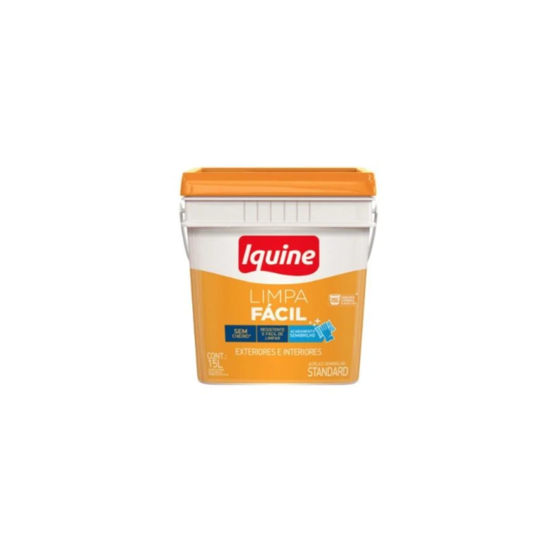 Tinta Acrílica Iquine Limpa Fácil 15 Litros Branco Neve Retangular Semibrilho