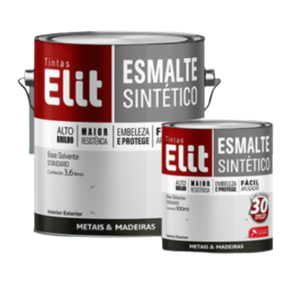 Tinta Elit Esmalte Sintetico Alto Brilho 3,6L Cinza Medio