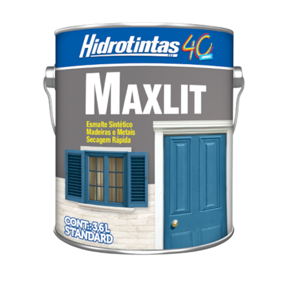 Tinta Esmalte 3,6L Cinza Escuro Hidrotintas Maxlit