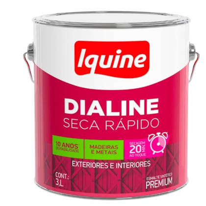 Tinta Iquine Dialine Seca Rapido 3,0L Branco Neve