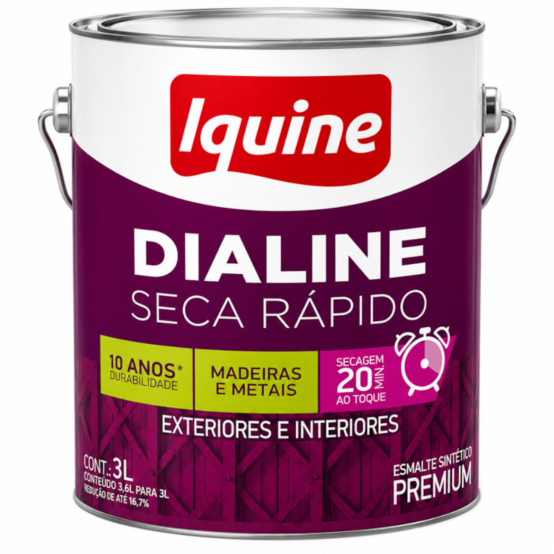 Tinta Iquine Dialine Seca Rapido 3,0L Preto-9264d3be-0c56-4c64-a62d-d036ffc0bccc