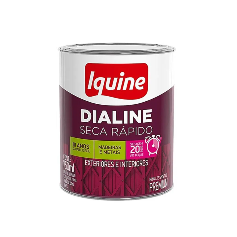 Tinta Iquine Dialine Seca Rapido 750ML Branco Neve