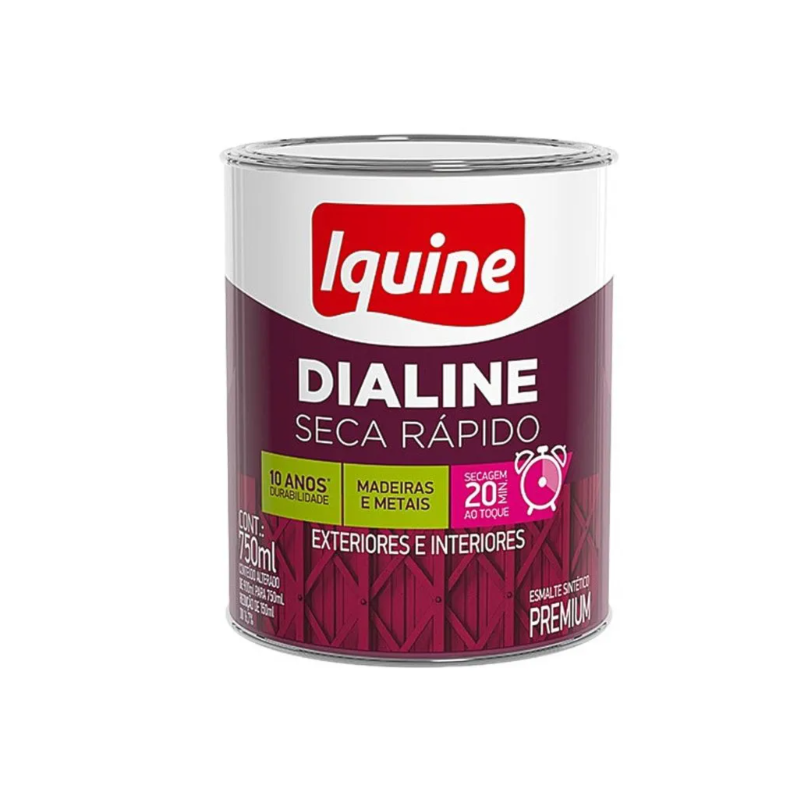 Tinta Iquine Dialine Seca Rapido 750ML Preto