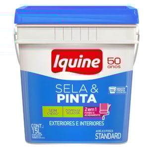 Tinta Iquine Sela e Pinta 15L Palha Retangular