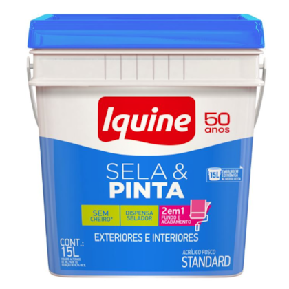 Tinta Iquine Sela e Pinta 15L Palha Retangular