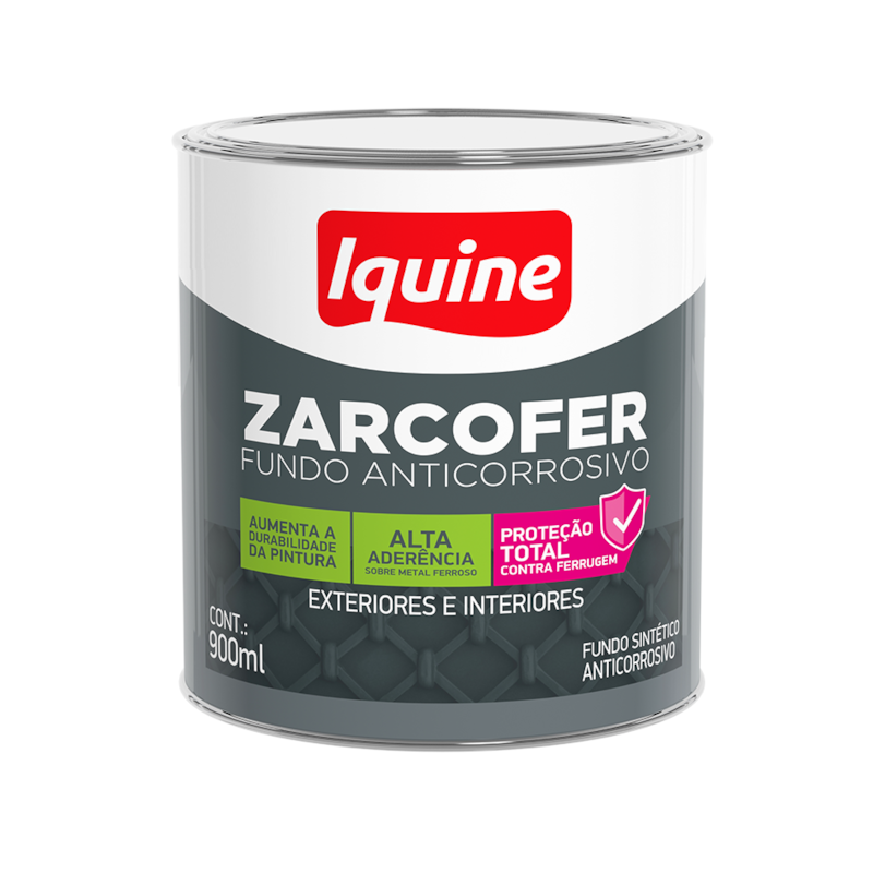 Tinta Iquine Zarcofer Anticorrosivo 900 mL Preto