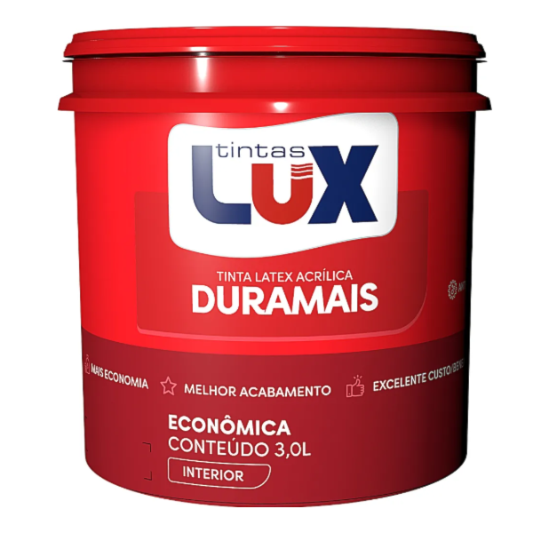 Tinta Látex Acrílica Lux Duramais 3,0L Branco Gelo – Acabamento Fosco Aveludado para Ambientes Internos-47cdac88-bf5e-447a-b47b-22edc124c5ed