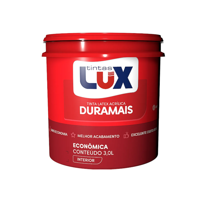 Tinta Latex Acrilica Lux Duramais 3,0L Branco Neve