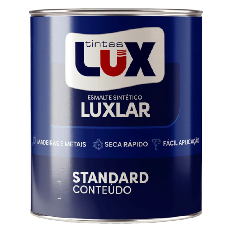 Tinta Lux Esmalte Sintético Luxlar 3,0L Cinza Escuro – Acabamento Brilhante para Madeira e Metal-587dc3ef-5416-4297-a1a1-75010779999f