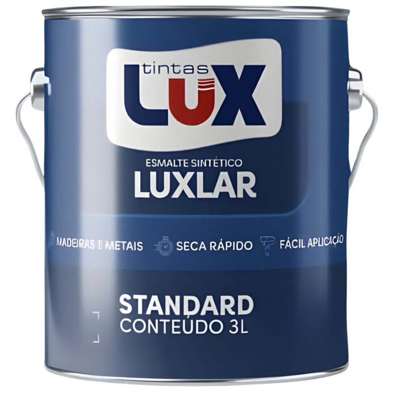 Tinta Lux Esmalte Sintético Luxlar 3,0L Preto – Acabamento Brilhante para Madeira e Metal-c3d5a63a-d503-4449-8807-6f473c8fb920