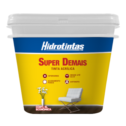 Tinta Super Demais Fosca Verde Piscina 3L Hidrotintas