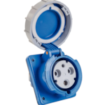 Tomada de Embutir Industria Tramontina 2P+T 63A 220-250V 06 H IP67 Azul