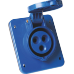 Tomada de Embutir Industrial Tramontina 2P+T 32A 220-250V 6H IP44 Azul