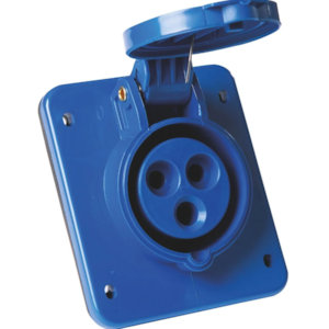 Tomada de Embutir Industrial Tramontina 2P+T 32A 220-250V 6H IP44 Azul