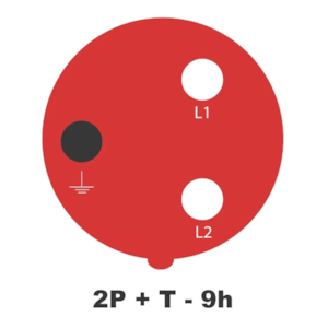 Tomada de Embutir Industrial Tramontina 2P+T 32A 380-415V 9H IP44 Vermelho