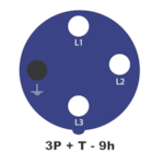 Tomada de Embutir Industrial Tramontina 3P+T 32A 220-250V 9H IP44 Azul