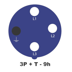 Tomada de Embutir Industrial Tramontina 3P+T 32A 220-250V 9H IP44 Azul