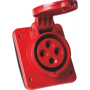 Tomada de Embutir Industrial Tramontina 3P+T 32A 380-415V 6H IP44 Vermelho