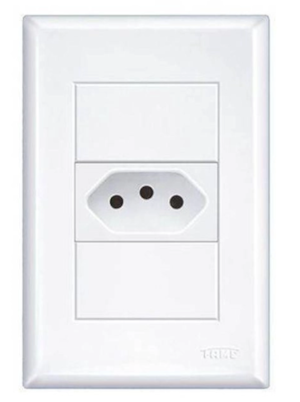 Tomada Fame 2P+T 10A/250V Evidence Branco