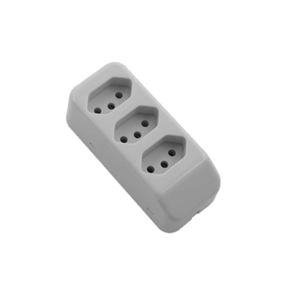 Tomada Fame Movel Multipla 2P+T 20A-250V Tripla Cinza-dd801c9c-2996-4f49-9709-407d4a652589