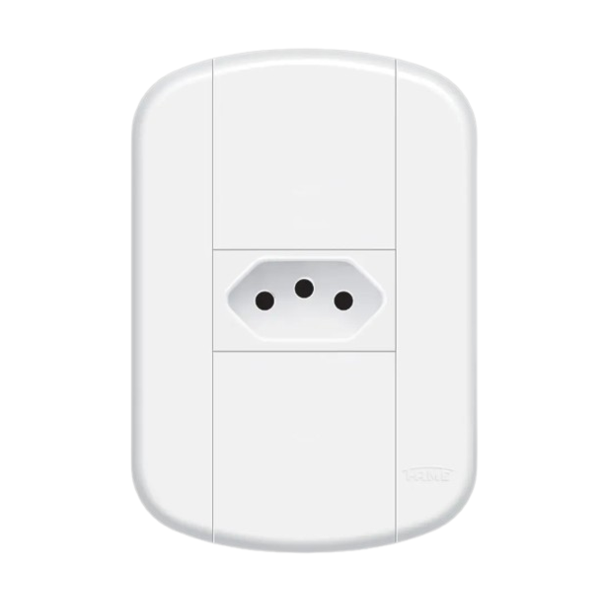 Tomada Padrao Fame 2P+T 10A/250V Blanc Mais Branco-184e077c-c096-464d-830e-ebd2cfaa0665