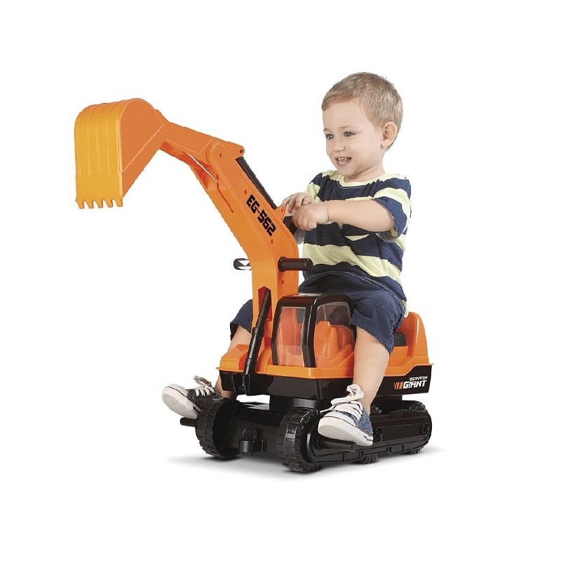 Trator Escavator Roma Giant Infantil Laranja