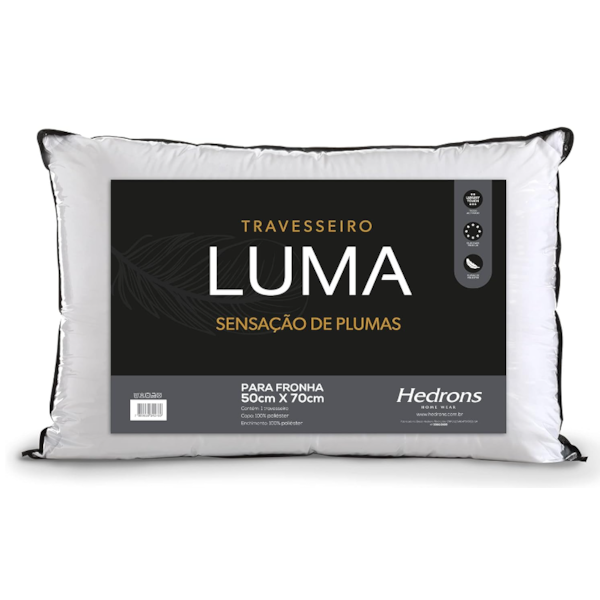 Travesseiro Luma Hedrons 50X70cm Fibra Siliconizada -ab6fcf7e-6a03-4c43-8de8-c5e4514841ed