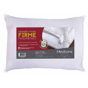 Travesseiro Maquinetado Hedrons Firme 50X70cm Branco