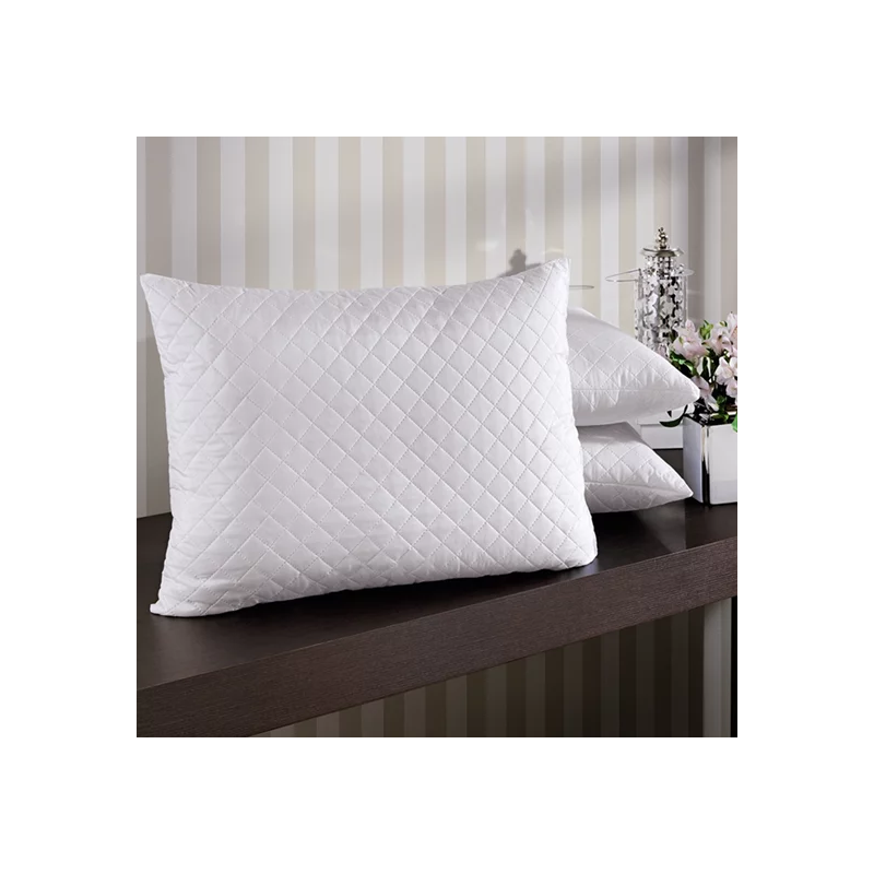 Travesseiro Metelassado Hedrons Medio 50X70cm Branco 