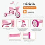 Triciclo Cairu Infantil You 3 Girl