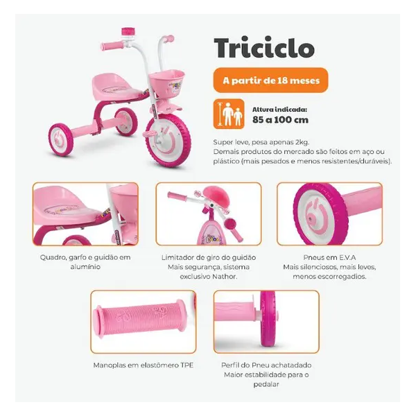 Triciclo Cairu Infantil You 3 Girl-749d5835-e671-4ccd-bcff-37adfe6df922