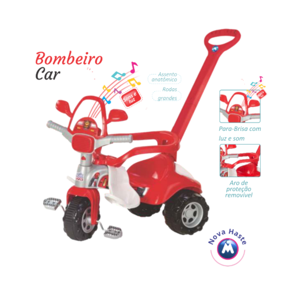 Triciclo Infantil Magic Toys Bombeiro Car Vermelho-a8b013bd-03b1-413e-bb78-cc2a60e88d6e