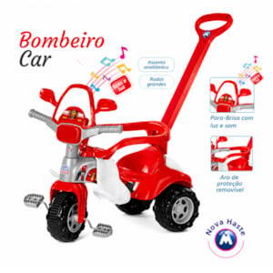 Triciclo Infantil Magic Toys Bombeiro Car Vermelho