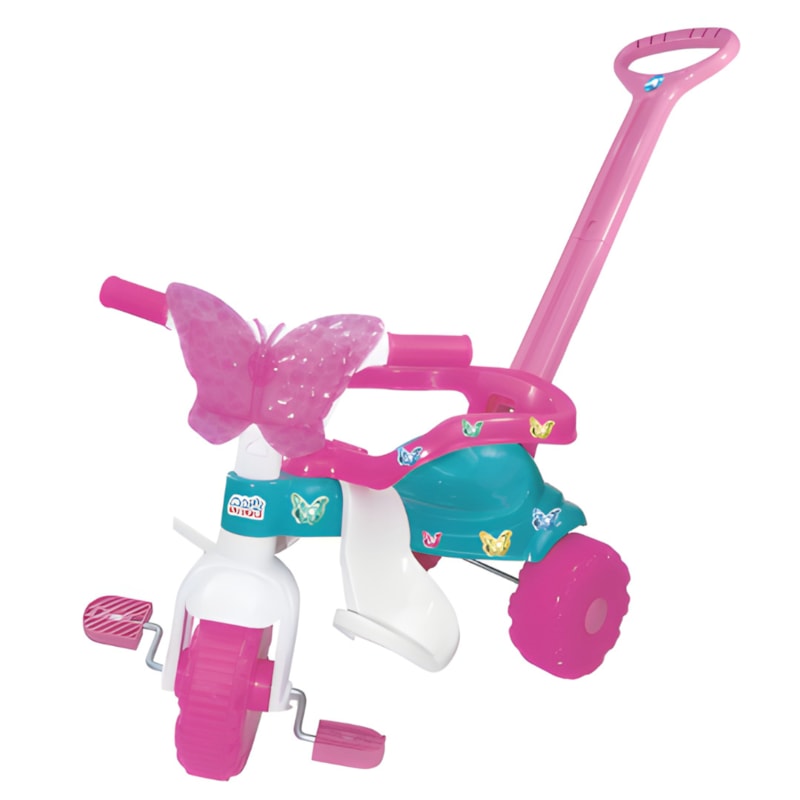 Triciclo Infantil Magic Toys Butterfly Verde Sem Luz com Cestinha-f5c8c36b-7f04-4fa0-8359-b940957bcc0a