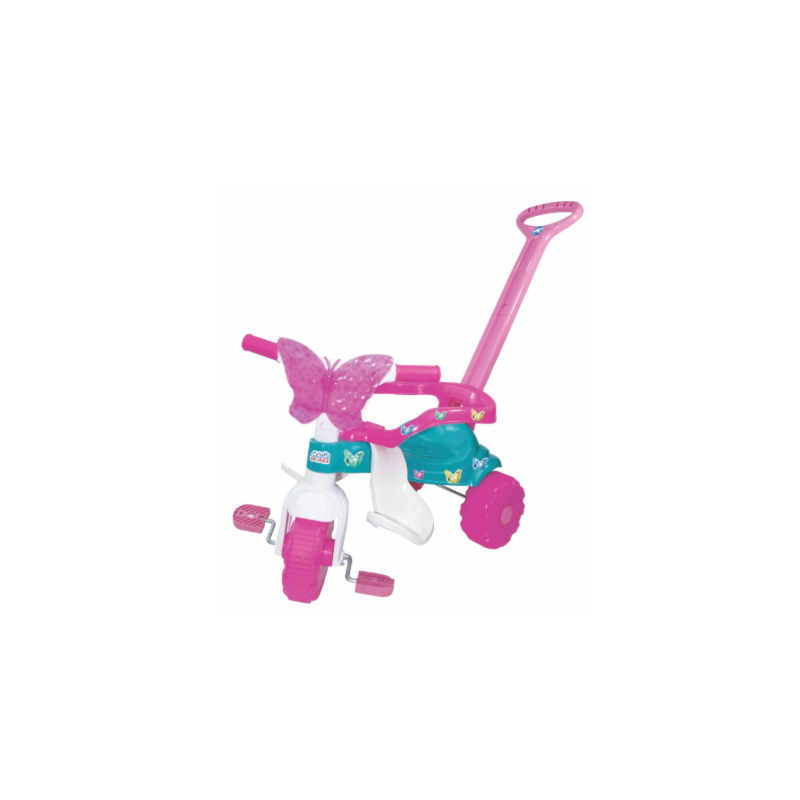 Triciclo Infantil Magic Toys Butterfly Verde Sem Luz com Cestinha