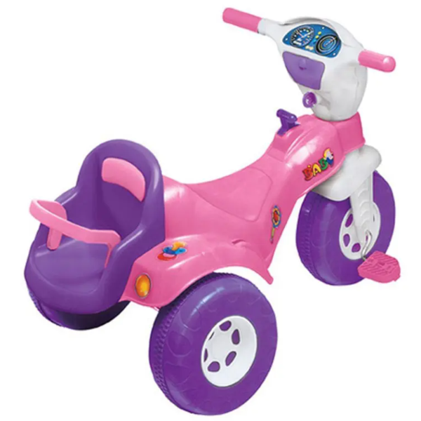 Triciclo Infantil Magic Toys com Cadeirinha para Boneca Rosa-4078952b-e26f-47e1-807a-240c16763638