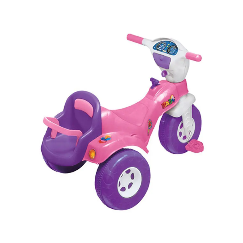 Triciclo Infantil Magic Toys com Cadeirinha para Boneca Rosa