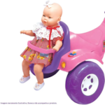 Triciclo Infantil Magic Toys com Cadeirinha para Boneca Rosa
