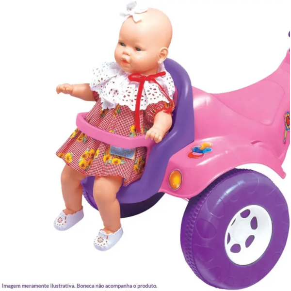 Triciclo Infantil Magic Toys com Cadeirinha para Boneca Rosa-8f363bb1-b6d7-4238-9278-689057b377bb