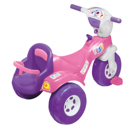 Triciclo Infantil Magic Toys com Cadeirinha para Boneca Rosa