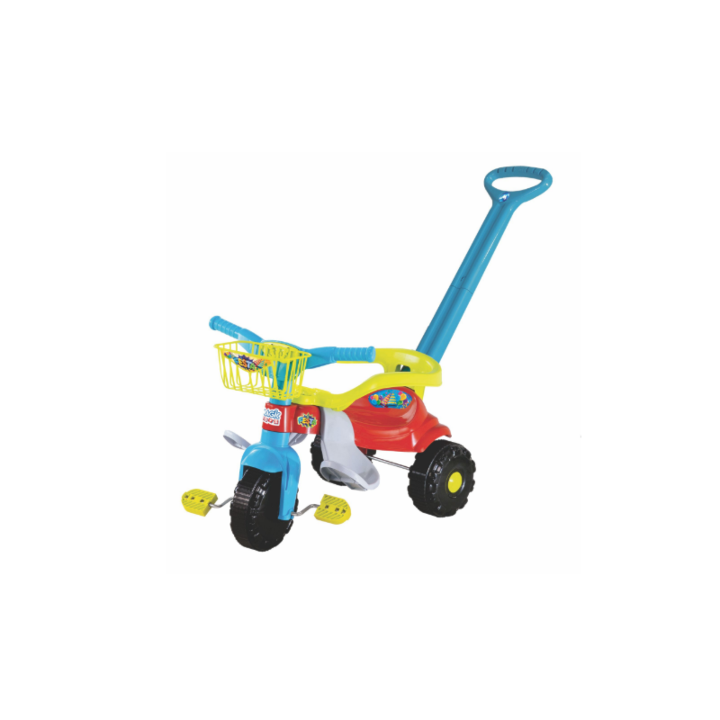 Triciclo Infantil Magic Toys Festa com Aro Azul