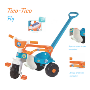 Triciclo Infantil Magic Toys Fly Azul com Cestinha