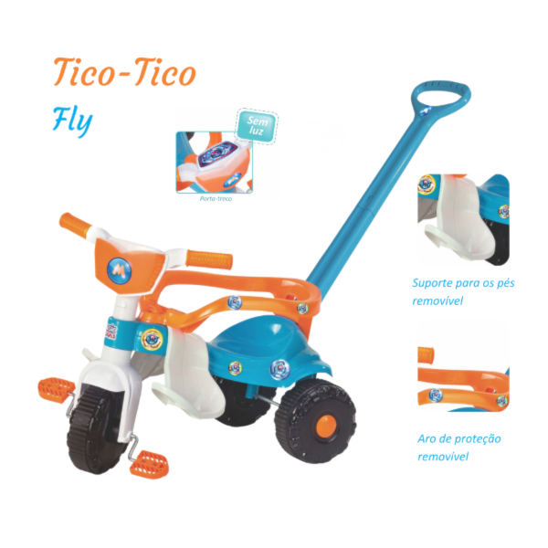 Triciclo Infantil Magic Toys Fly Azul com Cestinha-cf04bb66-1de7-4731-9872-c73a01aee8b6