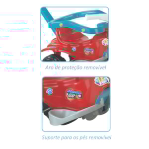 Triciclo Infantil Magic Toys Pets Azul com Cestinha