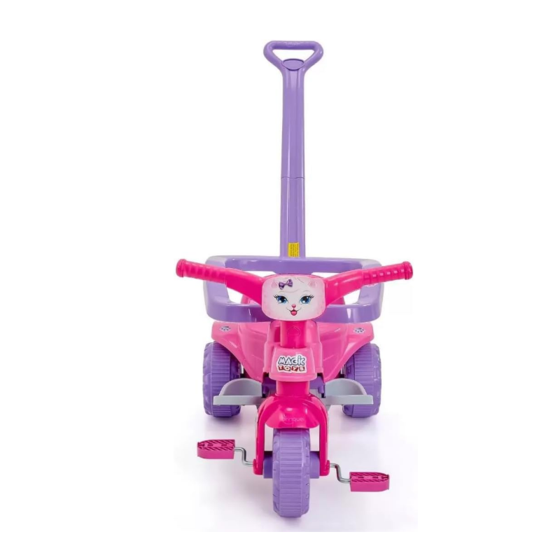 Triciclo Infantil Magic Toys Pets Rosa com Cestinha