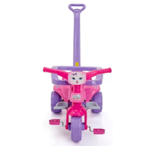 Triciclo Infantil Magic Toys Pets Rosa com Cestinha