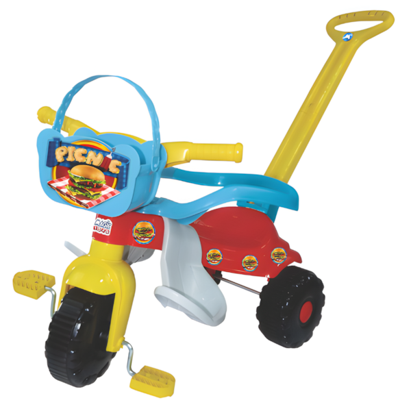 Triciclo Infantil Magic Toys Pic-nic Azul com Aro-febb844e-eceb-4e25-9859-e8316409251b