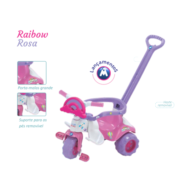 Triciclo Infantil Magic Toys Rainbow Rosa-89de5acd-e254-4c7d-94c5-a1b16796d396