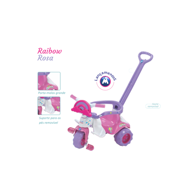 Triciclo Infantil Magic Toys Rainbow Rosa