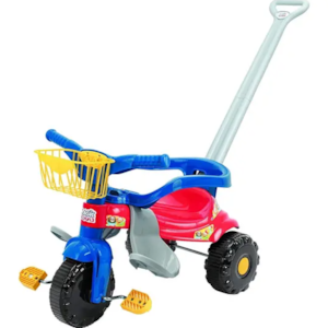 Triciclo Infatil Magic Toys Festa Azul com Aro